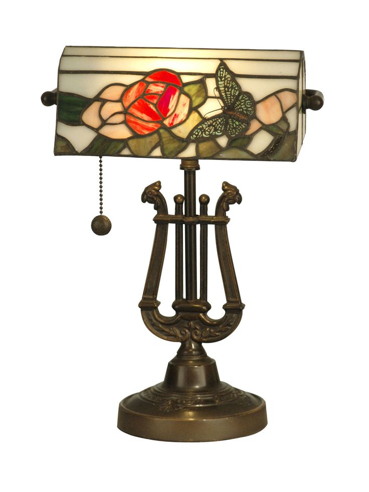 Dale Tiffany - TT90186 - One Light Accent Table Lamp - Traditional - Antique Bronze Bankers Desk Lamp, Tiffany Style Lighting, Piano Lamps, Bankers Lamp, Tiffany Lighting, Tiffany Lamp, Lamp Antique, Louis Comfort Tiffany, Stained Glass Lamps