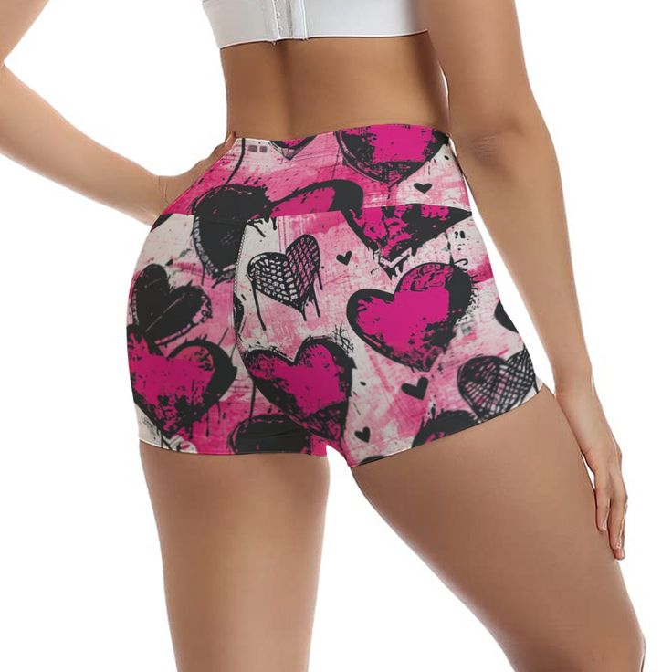 Gothic Hearts Ultra-Short Yoga Shorts Crafted with high-quality stretchy fabric, soft and skin-friendly for ultimate comfort, meticulously sewn with four-thread, six-stitch construction, for durable. Details: Fabric:88%polyester and 12% spandex Slim fit Fabric Weight: 210g/m² Care Instruction: machine wash cold with similar colors, do not bleach, tumble dry low, do not iron, do not dry clean. Check out more shorts HERE *This product is custom made on demand Yoga Sports Bra, Yoga Bra, Active Wear Shorts, Cycling Women, Yoga Shorts, Mens Shoes Boots, Short Socks, Bra Lingerie, Stretchy Fabric