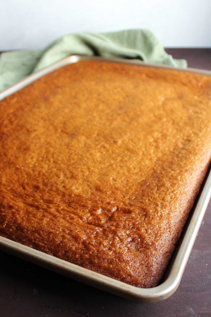 a cake in a pan on top of a table