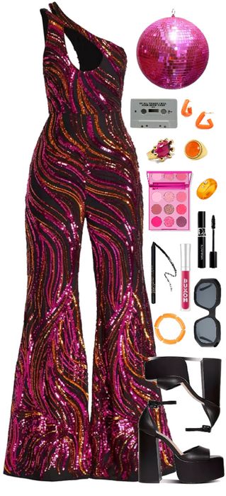 Disco Outfit | ShopLook Disco Dress Up Party, Modest Disco Outfit, Disco Outfit Halloween, Disco Outfit Ideas 70s Party, Soul Train Party Outfit, Studio 45 Party Outfit, Jungle Disco Party Outfit, Disco Night Theme Party Outfits, Soultrain Party Outfit