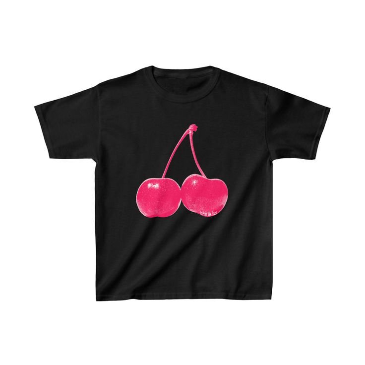 'Cherry' baby tee Pink Cotton T-shirt With Cherry Print, Red Cotton T-shirt With Cherry Print, Pink Crew Neck T-shirt With Cherry Print, Cotton T-shirt With Cherry Print, Cotton Cherry Print T-shirt For Streetwear, Cherry Print Cotton T-shirt For Streetwear, Red Cherry Print Crew Neck T-shirt, Cherry Print Short Sleeve T-shirt For Streetwear, Streetwear Cherry Print Short Sleeve T-shirt