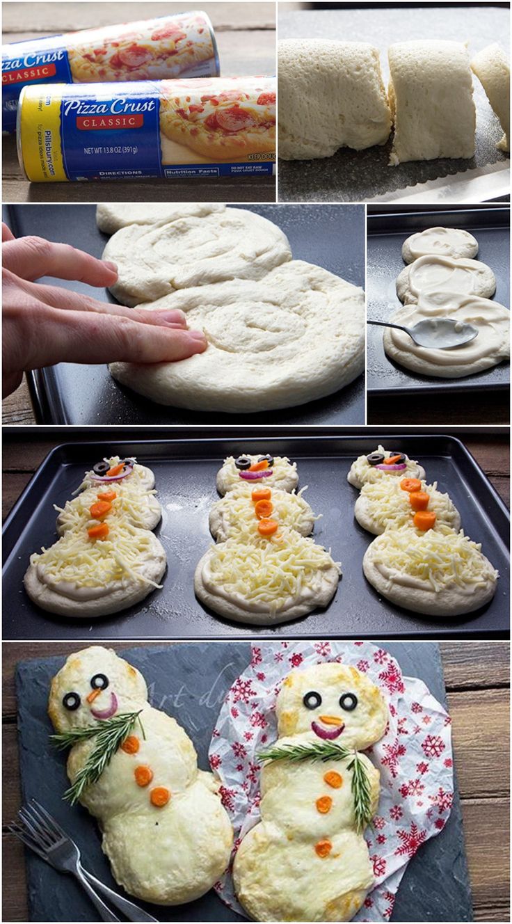 the process of making homemade snowman cookies