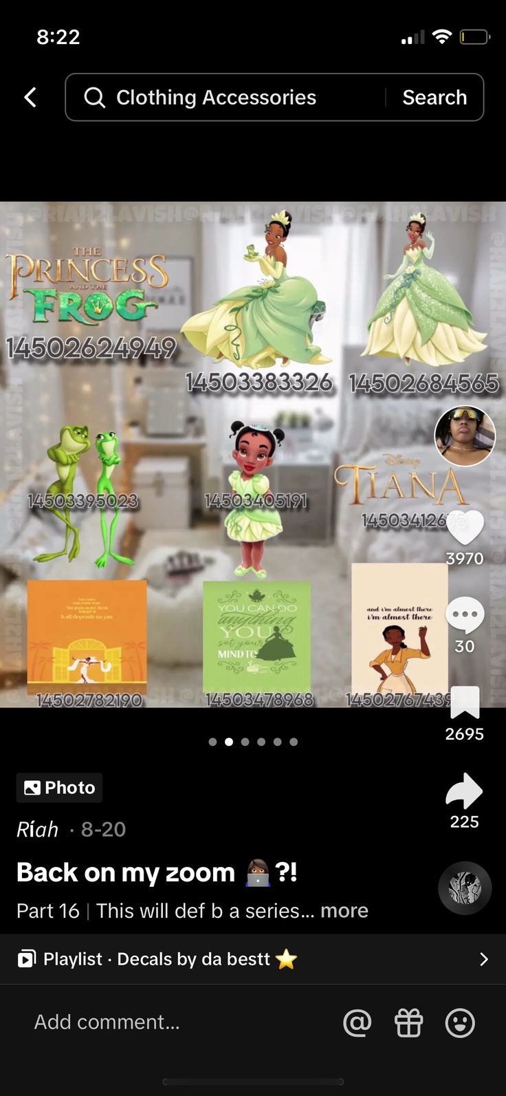 an iphone screen showing the app for princess and the frog