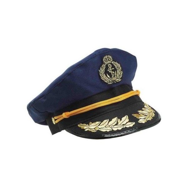 Deluxe Blue Yacht Captain Nautical Sailor Hat Navy Cap ❤ liked on Polyvore featuring accessories, hats, navy blue cap, cap hats, navy sailor hat, blue hat and blue cap Sailor Captain, Captain Costume, Sailor Cap, Navy Cap, Navy Uniforms, Navy Sailor, French Beret, Navy Hats, Sailor Hat