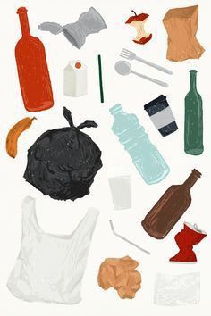 an image of various objects that can be used to make art work on paper or fabric