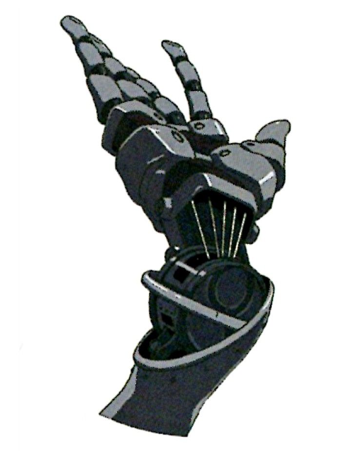 an image of a robotic hand that is holding something in it's right hand