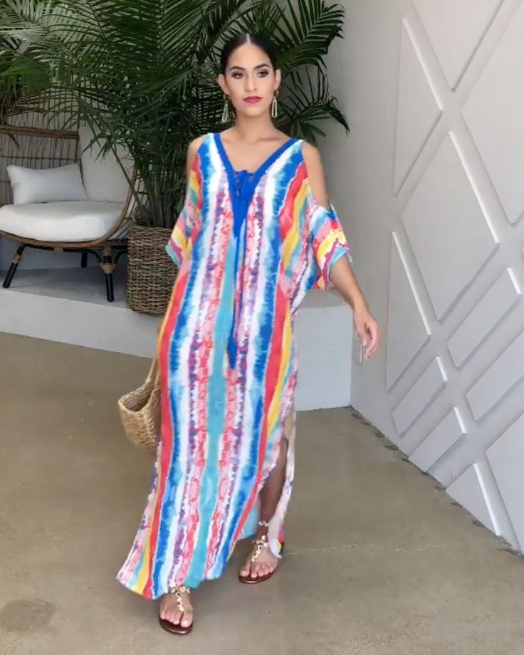 DETAILSChill vibes on a Sunday afternoon ☀️ The perfect summer causal look 100% Polyester One size fits up to size 2X Tie-dye SIZE (IN) BUST WAIST LENGTH One Size Fits Up to Size 2XL 50.4 42.1 49.6 Casual Multicolor Print Maxi Dress For Day Out, Casual Multicolor V-neck Cover-up, Multicolor V-neck Beach Dress For Day Out, Trendy Multicolor Beach Cover-up, Spring Casual Printed Cover-up, Multicolor Cover-up For Vacation Day Out, Casual Summer Beach Dress Cover-up, Trendy Short Sleeve Maxi Dress For Beach, Flowy Summer Casual Cover-up