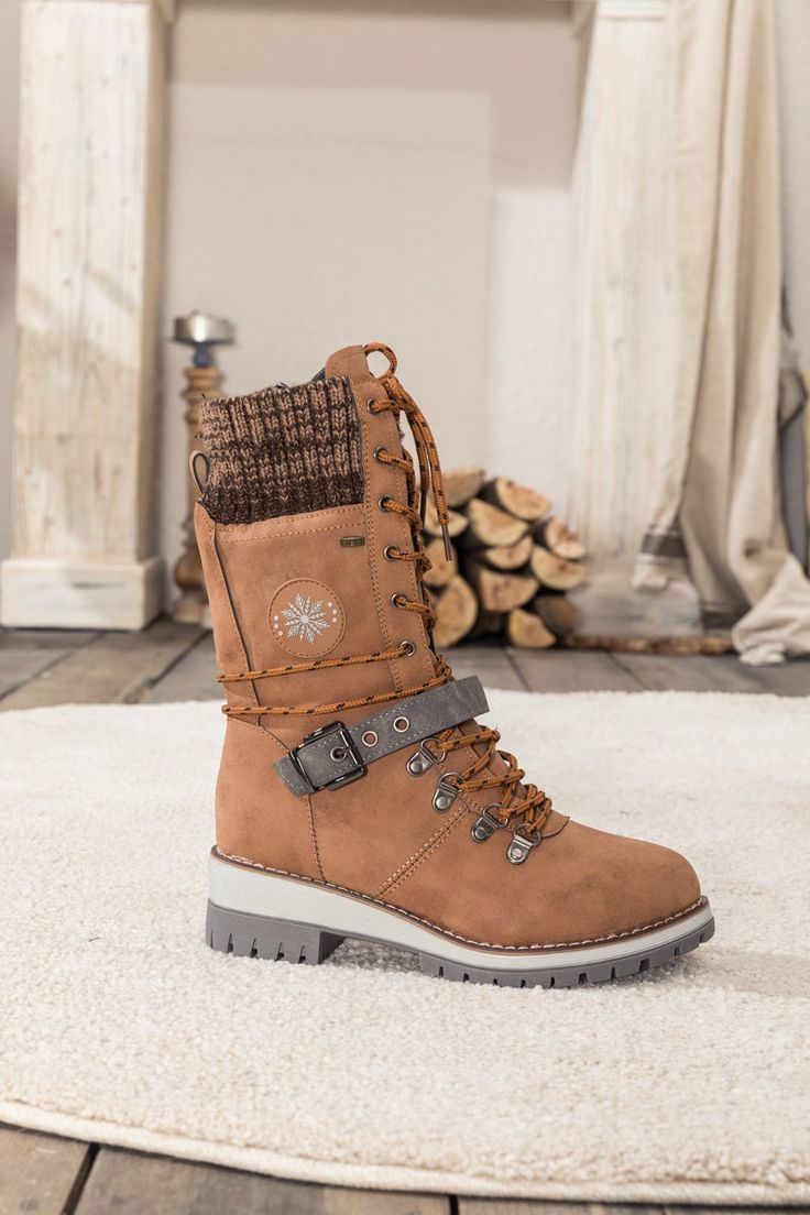 Combat the cold with these snow-ready boots equipped with cozy ribbed cuffs and chic buckled straps. 1.72'' heel 12.6'' circumference 11.8" Shaft Zip closure Man-made upper Man-made lining Man-made footbed Man-made midsole Rubber sole Casual Winter Lace-up Boots With Buckle Closure, Winter Combat Boots With Buckle Closure For Outdoor, Winter Outdoor Combat Boots With Buckle Closure, Knee-high Moto Boots For Winter Outdoor, Knee-high Moto Boots For Outdoor Winter Use, Knee-high Winter Outdoor Boots, Winter Ankle Boots With Buckle Closure, Knee-high Winter Boots With Buckle Closure, Outdoor Mid-calf Boots With Buckle Closure And Round Toe