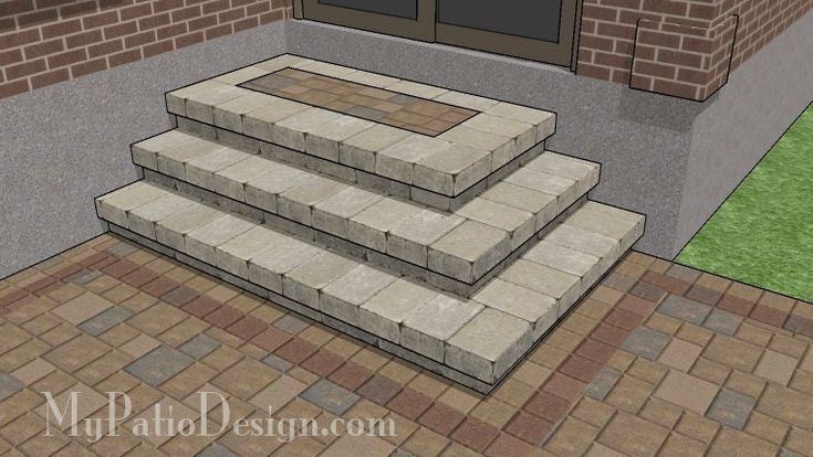 the steps are made out of bricks and have been placed on top of each other