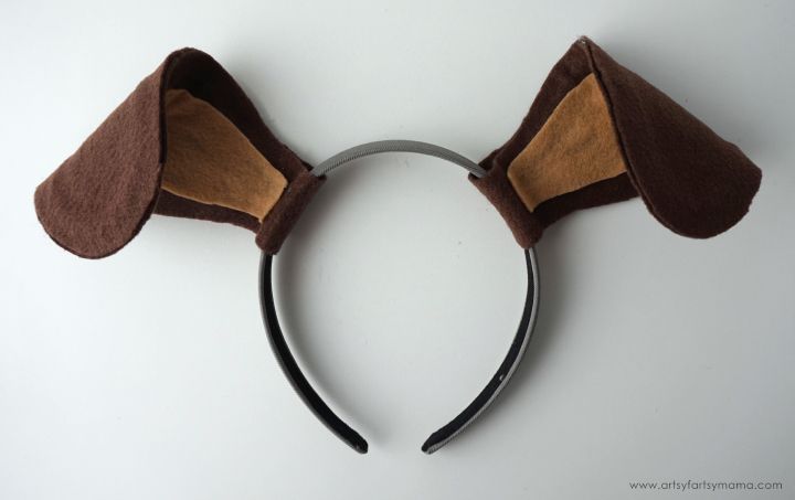 a dog ears headband made out of felt