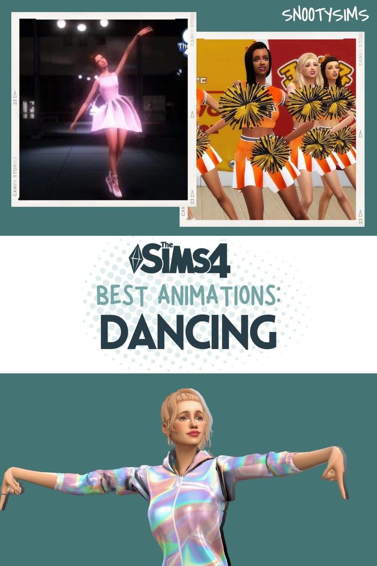 an advertisement for the simsa best animations dancing game