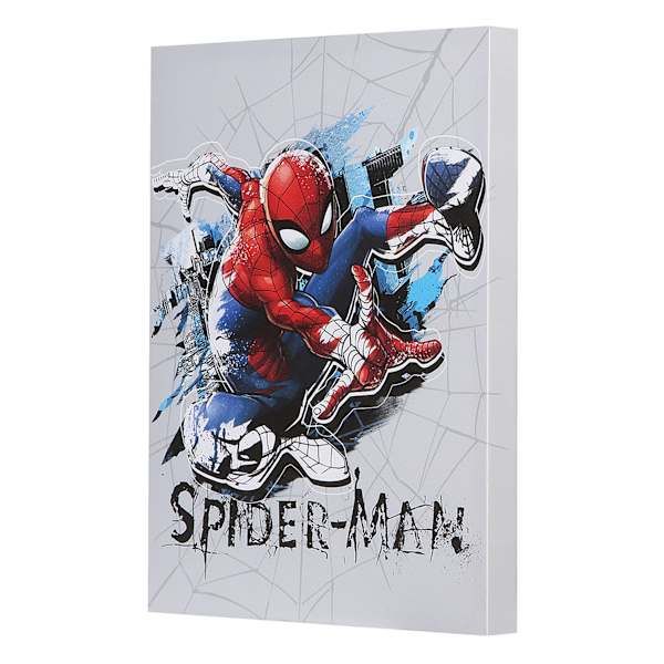 a spiderman poster on a white wall