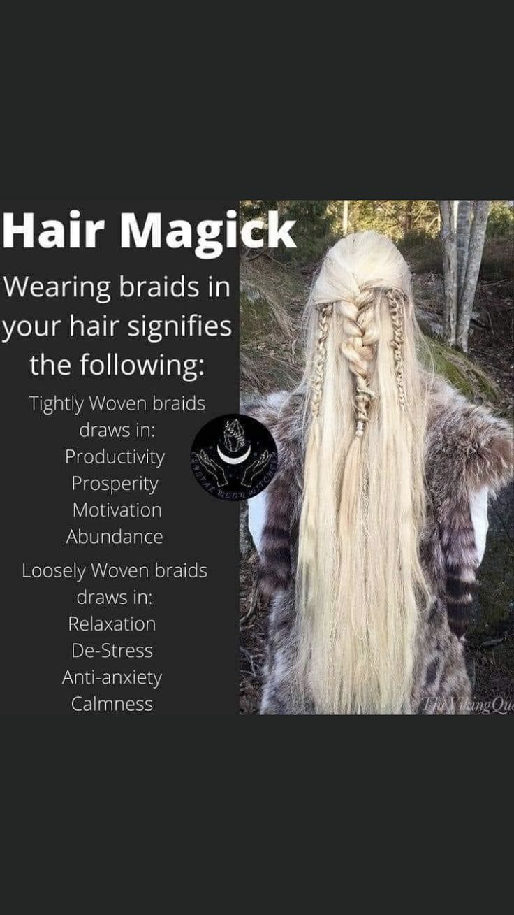 Pagan Veiling Styles, Witchy Hair, How To Draw Braids, Witch Hair, Witch Things, Witch Tips, Hair Magic, Witchy Tips, Eclectic Witch