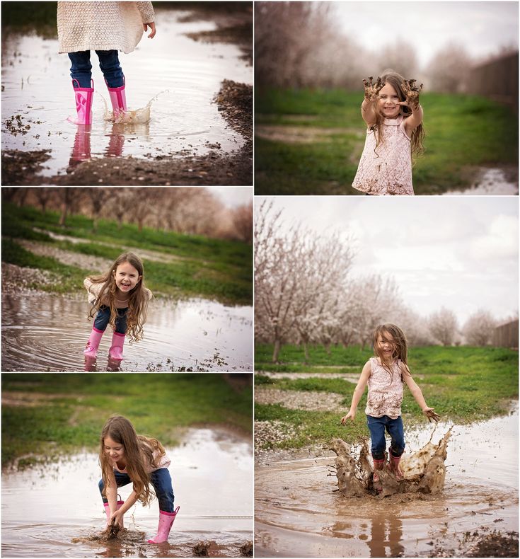 Muddy Puddle Photoshoot, 3rd Photoshoot Ideas, Fun Outdoor Family Photoshoot Ideas, Mud Puddle Photo Shoot, Peppa Pig Photo Shoot Ideas, Fun Kid Photoshoot Ideas, Spring Kids Photoshoot, Puddle Photoshoot, Fun Kids Photoshoot Ideas