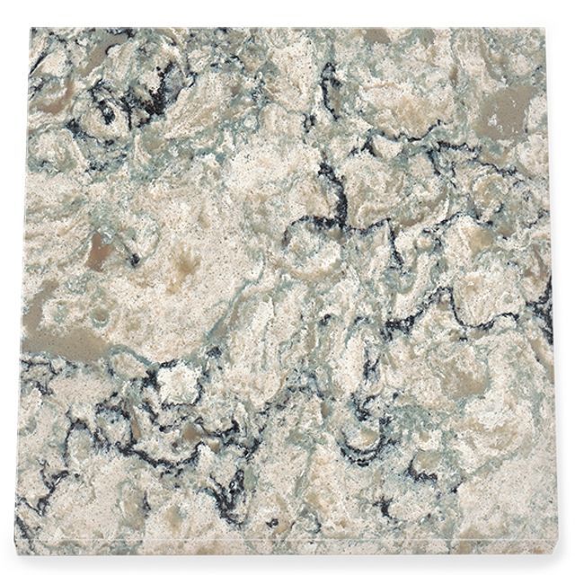 an image of a marble counter top that looks like it has been painted white and grey