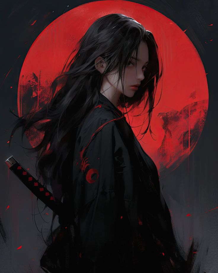 X Samurai Girl, Red Anime, Samurai Artwork, Girl Pfp, Japanese Illustration, Samurai Art, Digital Art Anime, Anime Scenery Wallpaper, Girly Art