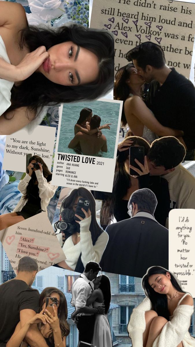 collage of photos with people holding signs and kissing in front of the same person