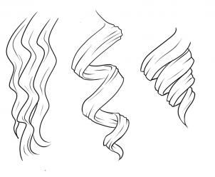 three different types of hair are shown in this drawing lesson for beginners to learn how to draw curly hair