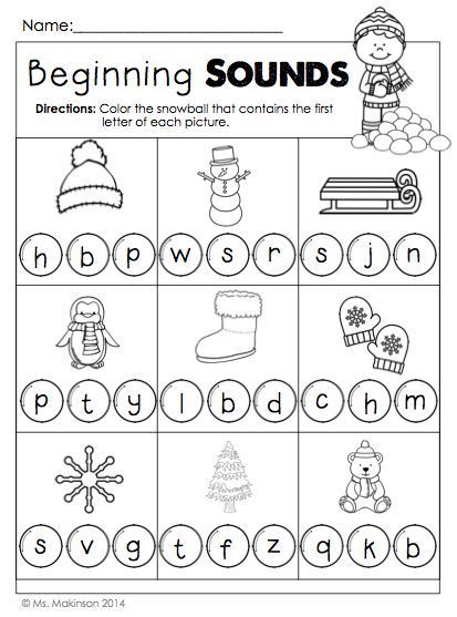 the beginning sounds worksheet for preschool to practice letter recognition and spelling with pictures