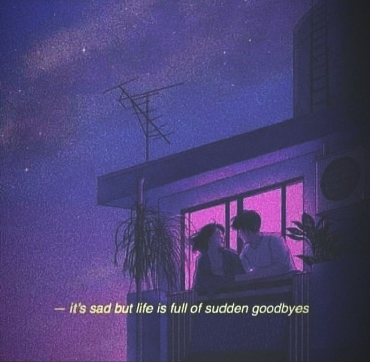 two people standing on a balcony looking out at the night sky and stars above them