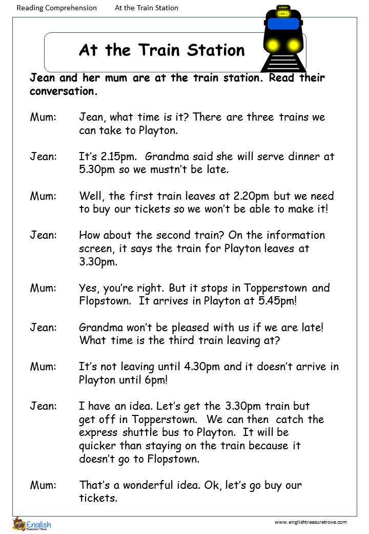 the train station worksheet for children to learn how to read and understand what they are