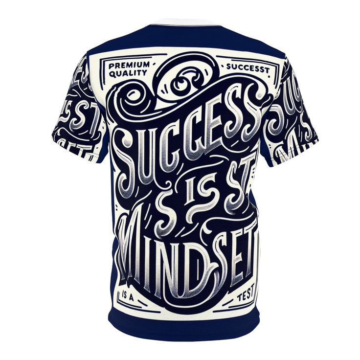 "Get your daily dose of motivation with our premium t-shirt showcasing a powerful 'Success is a Mindset' quote. Beautifully hand-lettered in bold script font against a deep navy-blue backdrop, it's the perfect blend of style and inspiration. The emphasis on 'Success' and 'Mindset' reinforces its strong message. #Success #Mindset #Motivational #Fashion #Typography #Handlettered #ScriptFont #PremiumQuality #Inspiration #NavyBlueShirt" Meaningful Quote Print Crew Neck T-shirt, Meaningful Graphic Print Crew Neck T-shirt, Inspirational Crew Neck T-shirt With Lettering, Inspirational Lettering Crew Neck T-shirt, Inspirational Graphic Crew Neck T-shirt, Inspirational Graphic Print Crew Neck T-shirt, Blue Graphic Tee With Lettering, Inspirational Graphic Print Top For Streetwear, Blue Lettering T-shirt For Streetwear