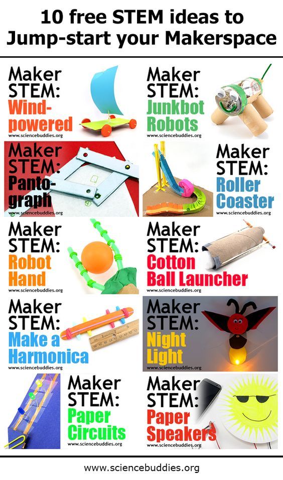 a poster with different types of items for kids to make and use in the classroom