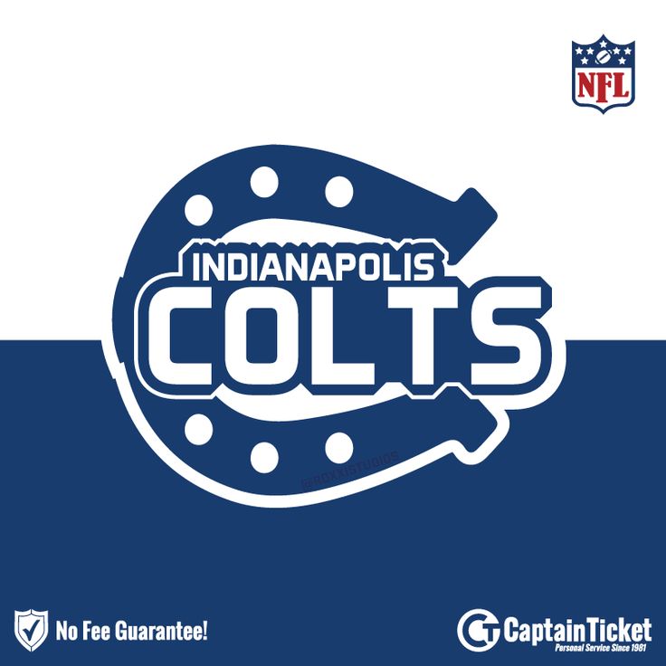 the indianapolis colts logo on a blue and white background