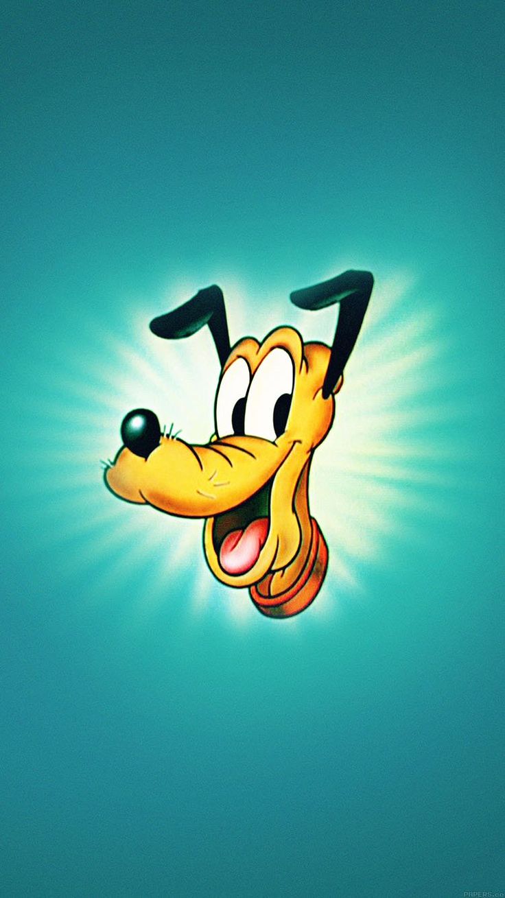 a cartoon dog with its tongue out and eyes wide open in front of a blue background