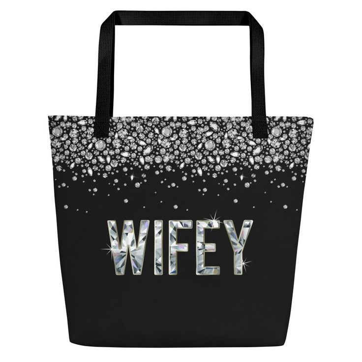 Xtra Diamonds Beach Bag – Wifey Project Diamond Beach, Trendy Beach, Diamond Collection, Girls Best Friend, Beach Bag, Inside Pocket, Best Friend, Polyester Fabric, Reusable Tote Bags