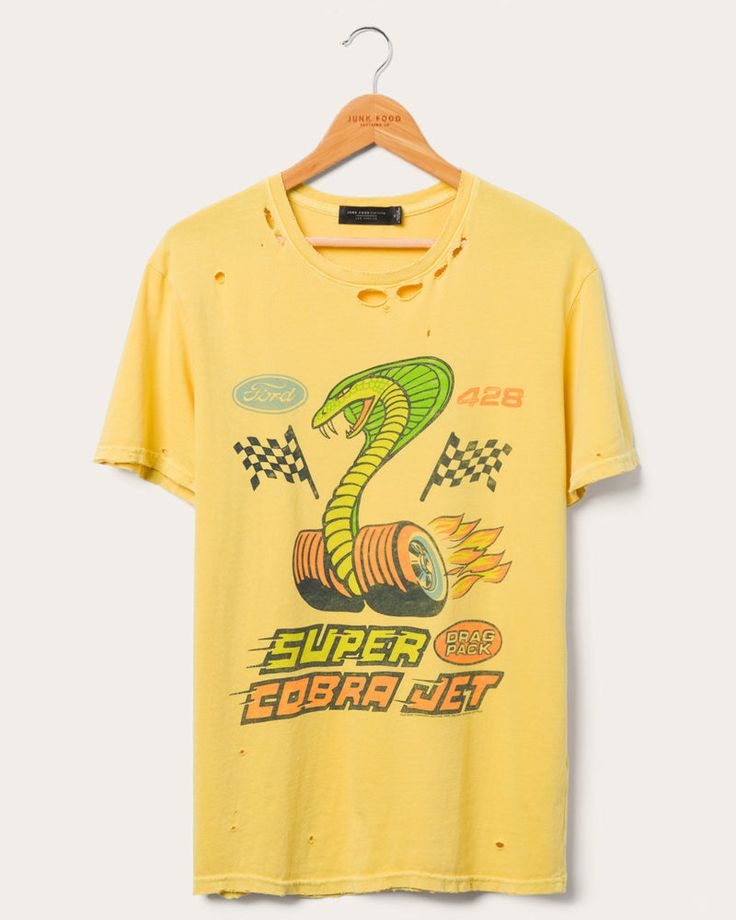 Ford Super Cobra Jet Vintage Tee | Junk Food Clothing Car Lover, Vintage Tee, Junk Food, Vintage Tees, Oversized Fits, Ford, T Shirt