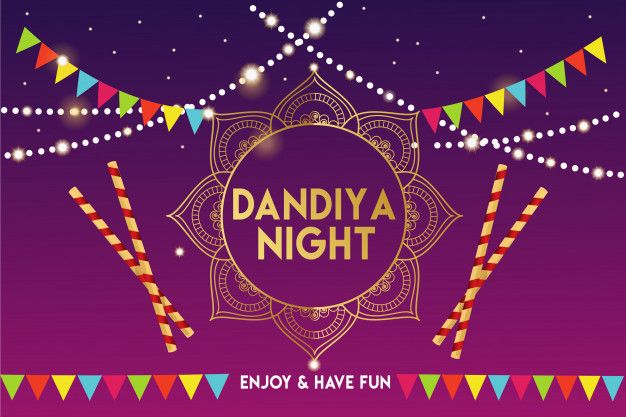 an advertisement for dandiya night with candy canes