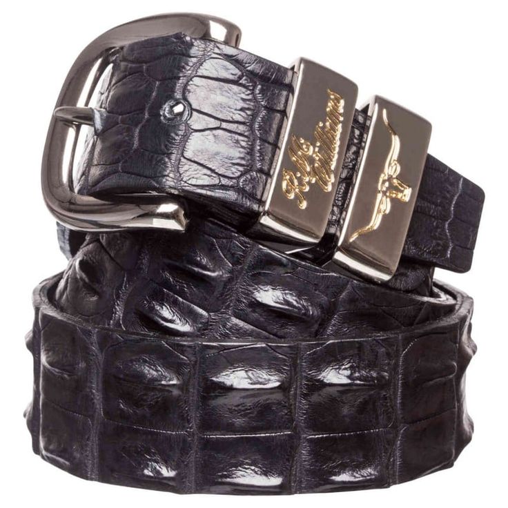 Saltwater Crocodile 1.5" Belt - Black Crocodile Belt, Leather School Shoes, R.m. Williams, Saltwater Crocodile, William Black, Rm Williams, Stable Door, Patent Shoes, Silver Logo