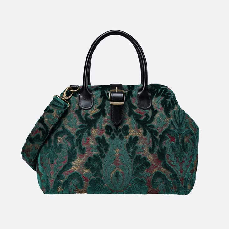 Burnout Velvet Jade Green Carpet Handbag Purse carpet bag MCW Handmade Carpet Bag Purse, Victorian Carpet, Traditional Carpet, Burnout Velvet, Carpet Bag, Green Carpet, Bag Stand, Coin Purses, Purse Pouch