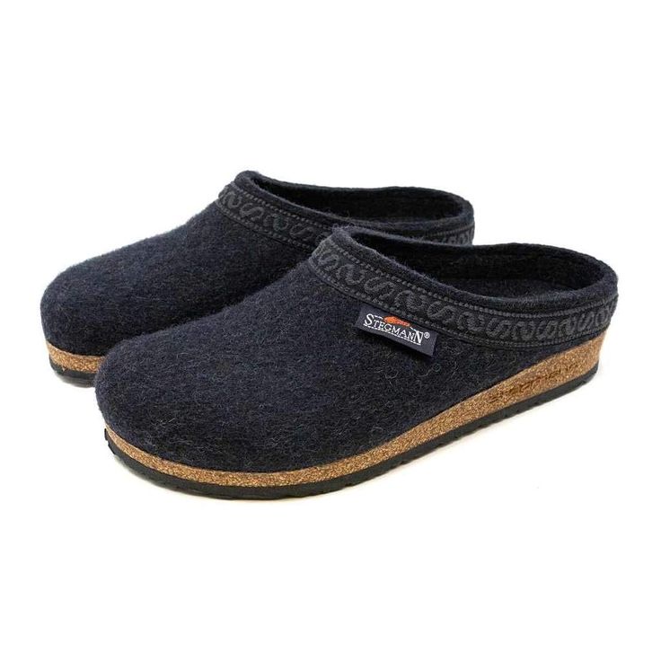 PRICES MAY VARY. Medium Width (B) Felted Wool Clog - Runs true to size for most, generous toe box. Made in Austria from Merino wool and natural cork. Size Tips: Order your usual size if you plan to wear socks or have medium to medium/wide feet. Size down 1/2 size for barefoot wear, a narrower foot, or if you prefer a snug fit. This clog will loosen slightly with wear. Anatomically shaped cork/latex comfort sole with arch support, metatarsal pad and toe bar Textured natural rubber outsole for tra Popular Mens Shoes, Wool Clogs, Indoor Outdoor Slippers, Wool Shoes, Wool Slippers, Shoe Last, Heel Pain, Boiled Wool, Leather Clogs