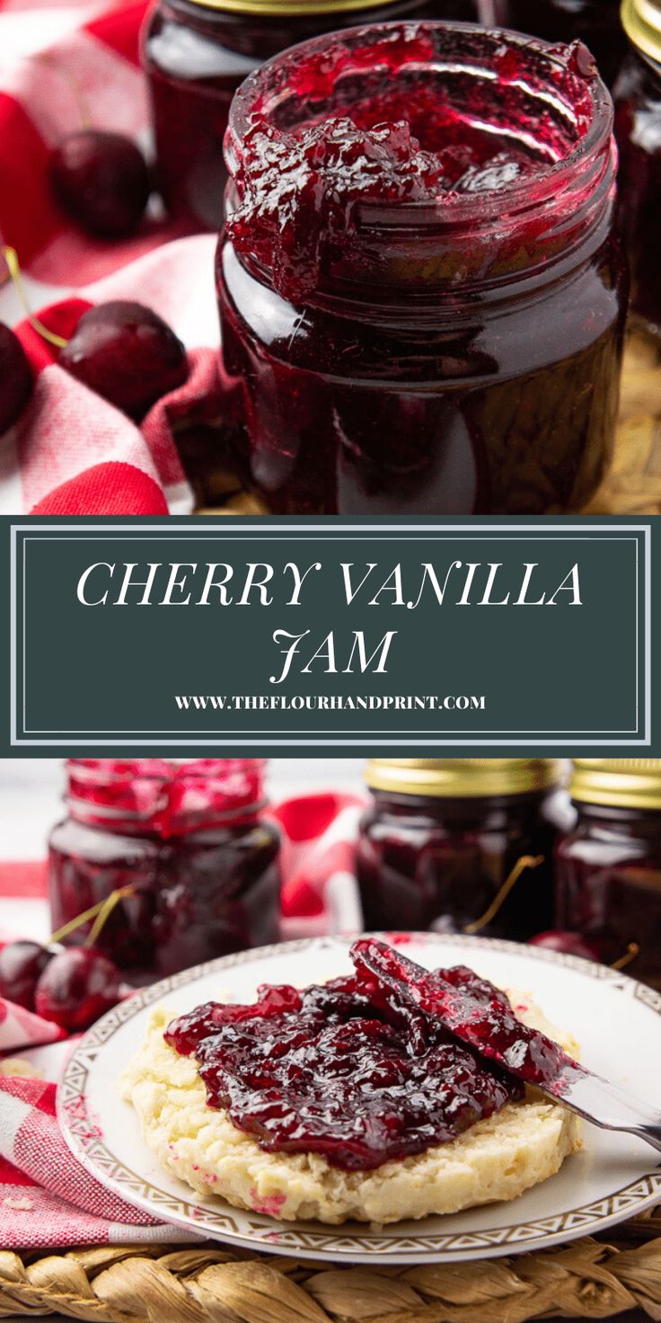 cherry vanilla jam on top of mashed potatoes