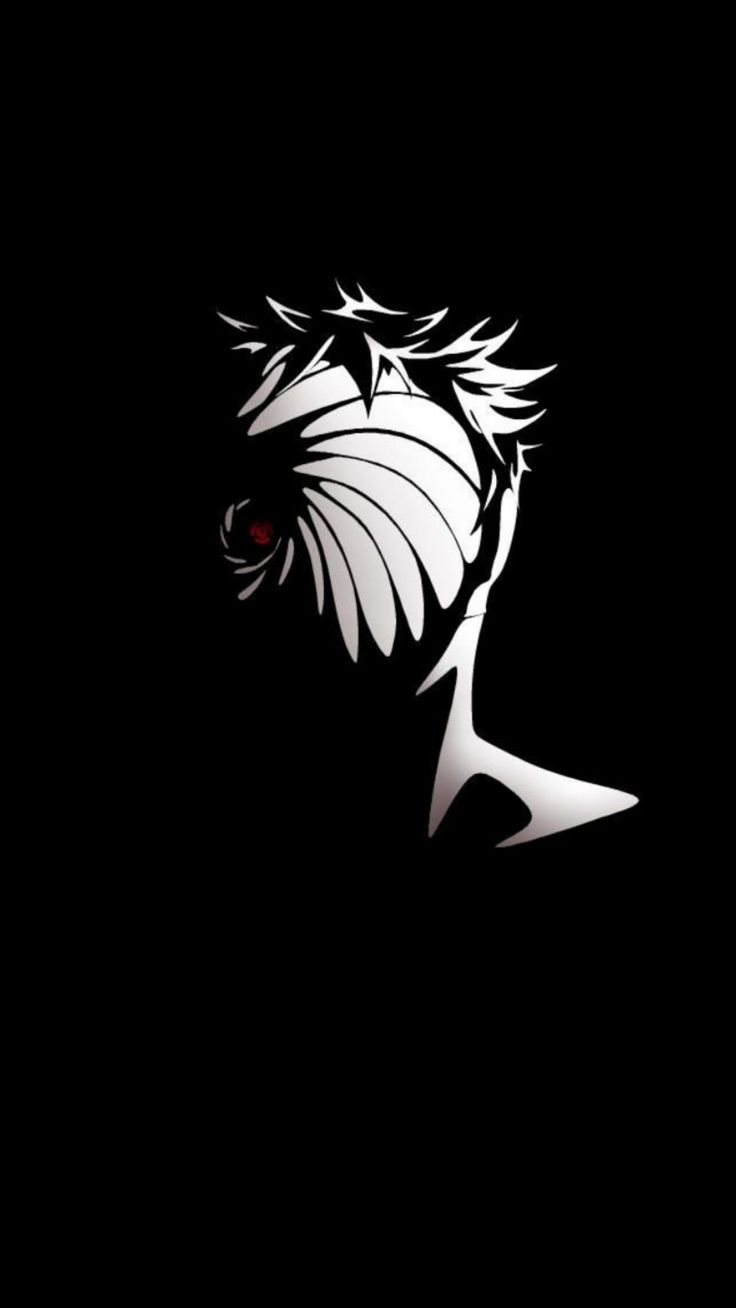 Black and While Minimal iPhone Android Wallpaper of Obito Uchiha Obito Cool Wallpaper, Obito Black Wallpaper, Obito Black And White, Uchiha Obito Wallpapers, Minimal Anime Wallpaper, Obito Uchiha Wallpapers 4k, Obito Uchiha Wallpapers, Obito Wallpaper, Minimal Phone Wallpaper