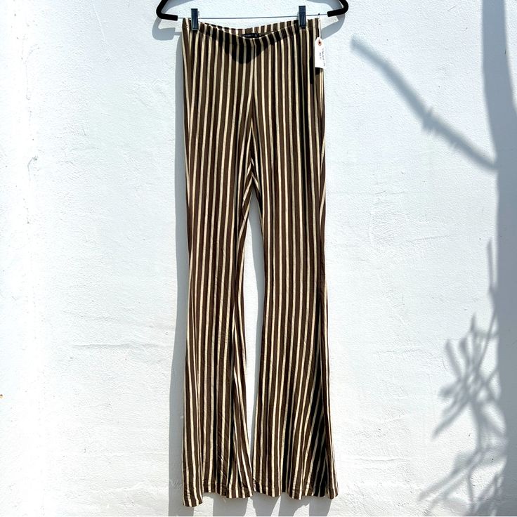 Olive Green And Sand Striped Bellbottom Pants By: Life Clothing Co. Condition: Nwt Sizes: Small (1) Medium (1) And Large (1) But *See Measurements - A Good Stretch To Fabric - Elastic Waist - High Rise / High Waist - Flared Leg - Super Groovy And Super Comfortable Measurements: Medium Waist: 28”-34” Rise: 10” Hip: 36”-42” Length: 47.5” Large *One Is Tagged As Large But Fits Like A Medium Waist: 28”-38” Rise: 10” Hip: 36”-42” Length: 47.5” Small Waist: 26” - 32” Rise: 10” Hips: 38” *Without Stret Striped Stretch Wide Leg Bottoms, Stretch Striped Trousers, Striped Stretch Trousers, Striped Wide Leg Stretch Pants, Striped Stretch Wide Leg Pants, Stretch Striped Straight Pants, Stretch Striped High-waisted Pants, Chic Striped Stretch Bottoms, Chic Striped Fitted Bottoms