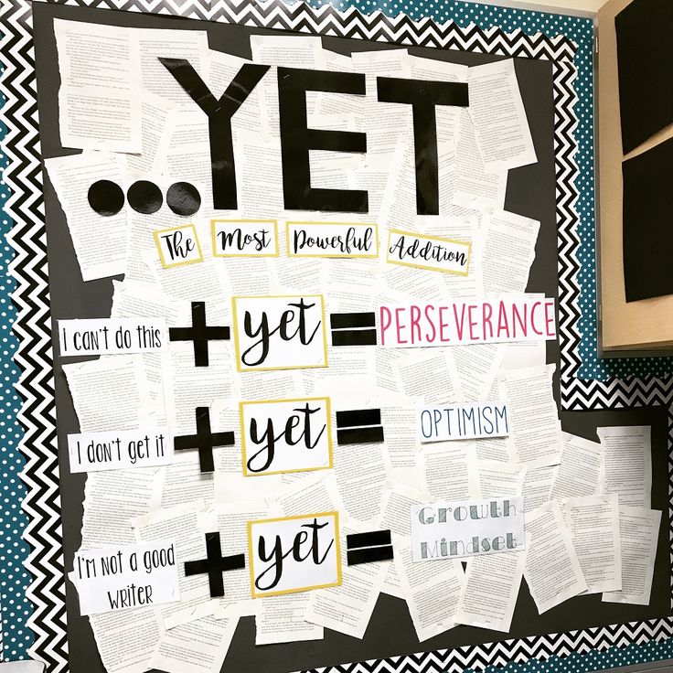 a bulletin board with words written on it