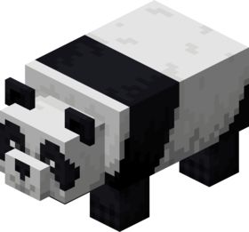 a pixelated panda bear is shown in black and white