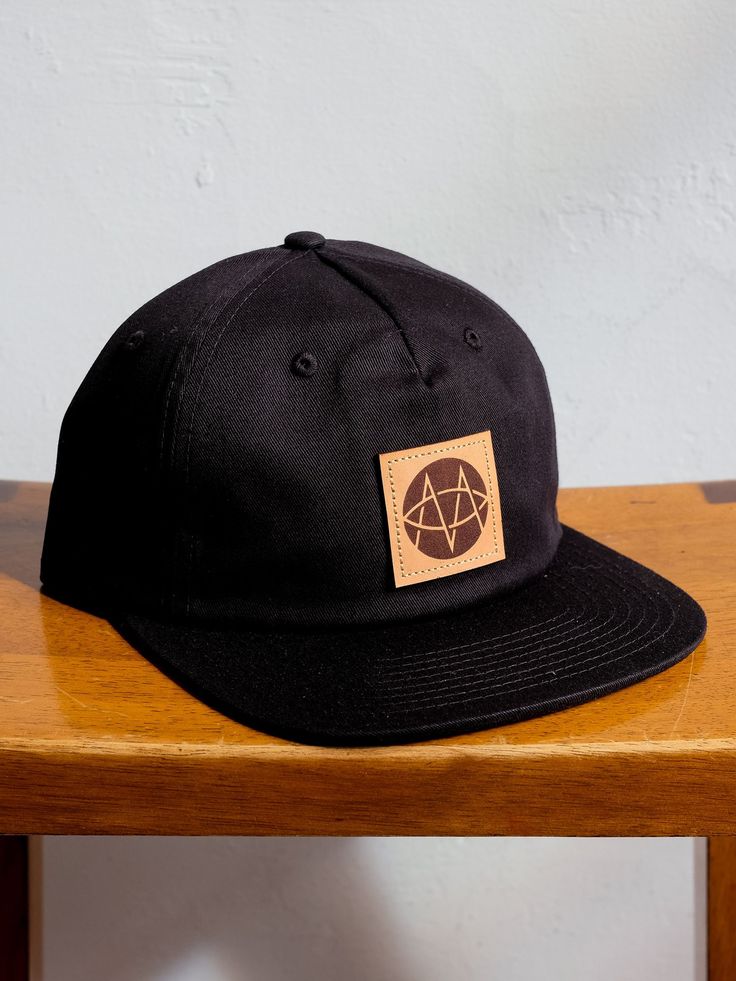 Protect your noggin with a Methodical dad hat. Six panel, unstructured, 100% premium cotton with a leather Methodical stitch applied patch and leather and brass back strap. Ships Monday through Thursday. Black Leather Baseball Cap With Leather Patch, Black Hat With Leather Patch And Flat Brim, Black Leather Snapback Hat With Curved Brim, Black Leather Snapback Hat, Black Flat Brim Hat With Leather Patch, Black Snapback Hat With Leather Patch, Casual Leather Baseball Cap With Flat Bill, Black Leather Adjustable Snapback Hat, Black Trucker Hat With Leather Patch And Curved Bill