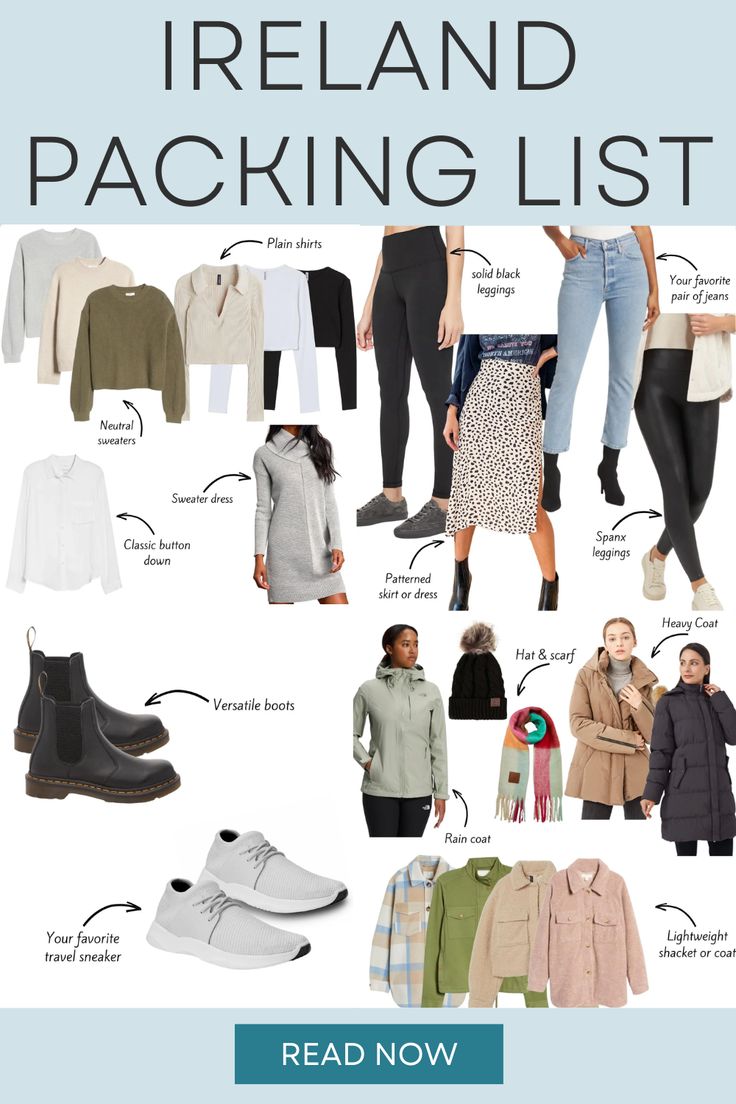 the ireland packing list for women