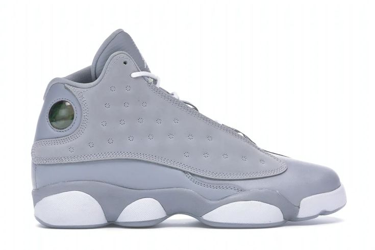 Gray Sporty Basketball Shoes With Air Cushioning, Gray Cushioned Basketball Shoes For Light Sports, Gray Basketball Shoes With Air Max Cushioning, Gray Basketball Shoes For Light Sports, Gray Basketball Shoes With Rubber Sole, Gray Lace-up Basketball Shoes With Air Cushioning, Mens Winter Parka, Air Jordan 13 Retro, Jordan 13 Retro