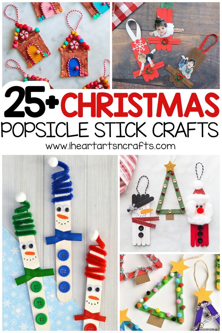 25 christmas popsicle stick crafts for kids to make