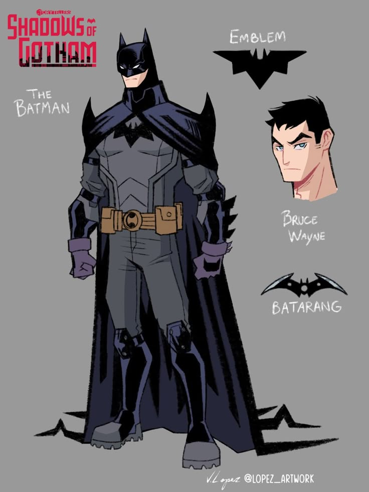 an image of batman in the style of comic book character, with his name written on it