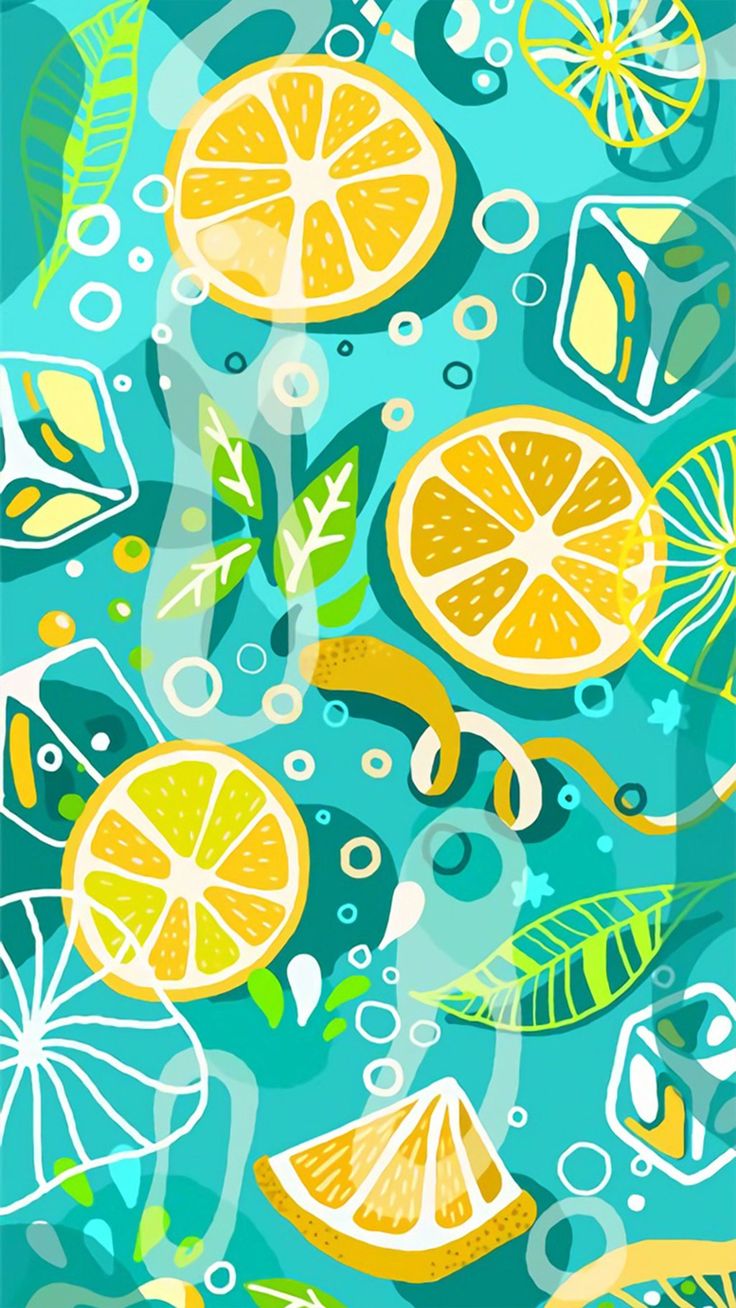 an image of oranges and lemon slices in the water