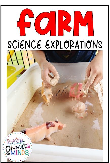 an animal farm science experiment for kids with text overlay that reads, farm science experiments