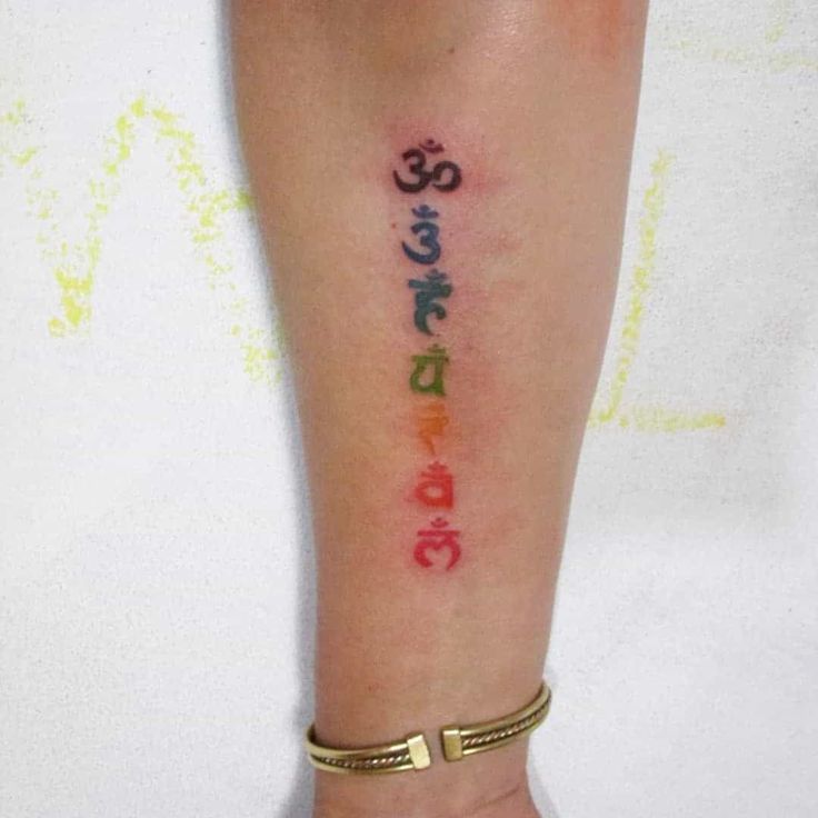 a woman's foot with the word omen written in different languages on it