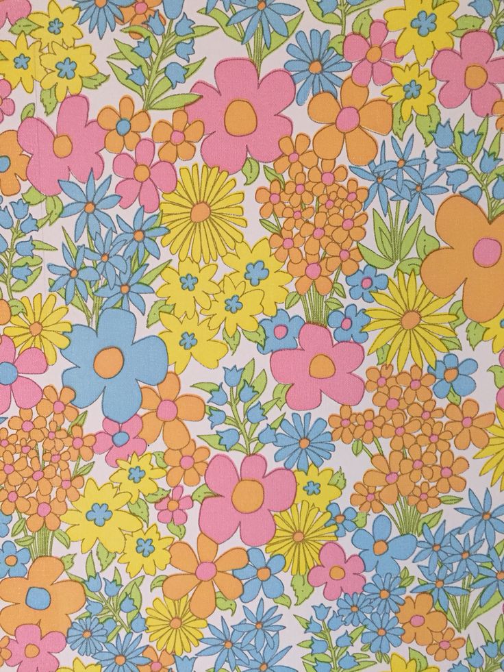 an image of a colorful flower pattern on a wallpapered surface that looks like it could be used as a background