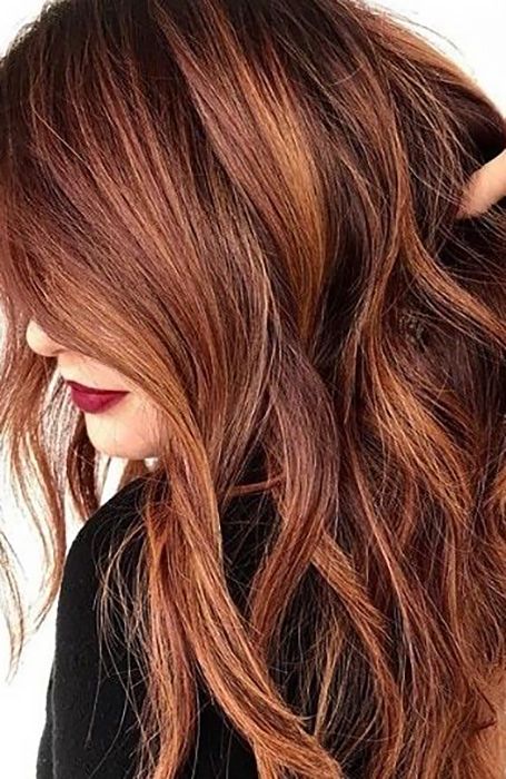 Cinnamon Hair Colors, Cinnamon Hair, Long Shag Haircut, Dark Red Hair, Hair Color Auburn, Wavy Hairstyles, Auburn Hair, Red Hair Color, Ginger Hair